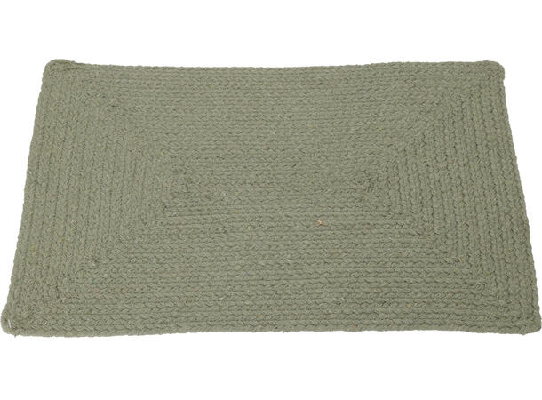Dekkebrikke flettet bomull 30x48cm 4ass Offwhite, sand, gørnn,sort 