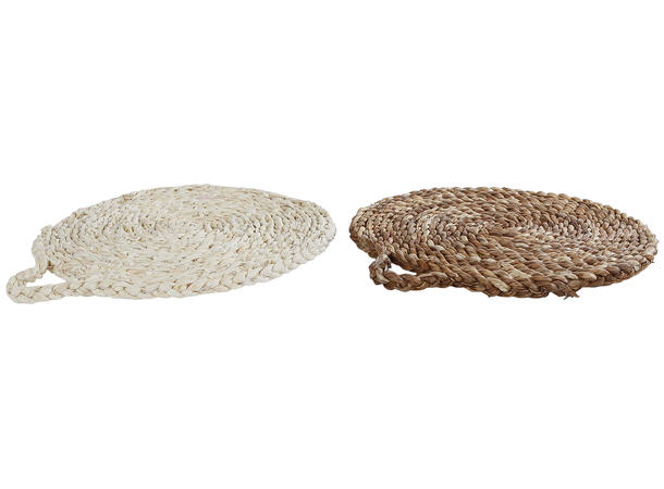 Dekkebrikke natur/brun rund 30x2cm 2ass 
