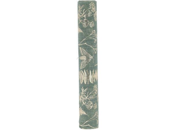 Dekorrull blomstret gull 28x250cm 4ass Display: 8 krem,8 beige,8 rosa,6 grønn 