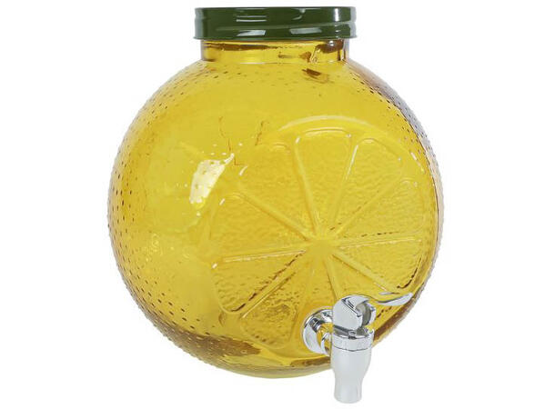 Dispenser sitron gult glass 19x24,5cm Forpakning: 4stk 