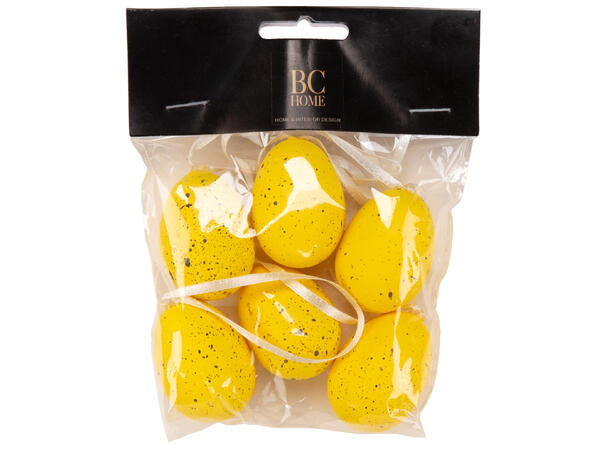 Egg henge gule 2,5x4cm 6stk 