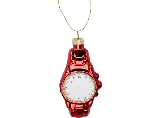 Juletrepynt glass klokke 10cm 3ass Forpk 12stk 