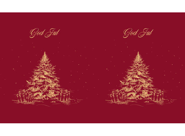 Lyslykt LED God Jul Juletre rød 9x15cm Batteri: AAx2 Timer 6/18t 15 ledpærer 