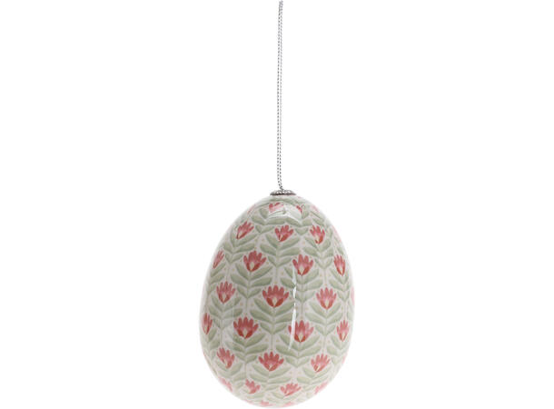 Påskeegg blomstret 7x10cm 4ass 48 stk pr display 