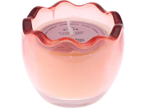 Stearinlys eggeglass 6,5x5cm 3ass farger 12 stk i display Farget voks Vekt:50gram 