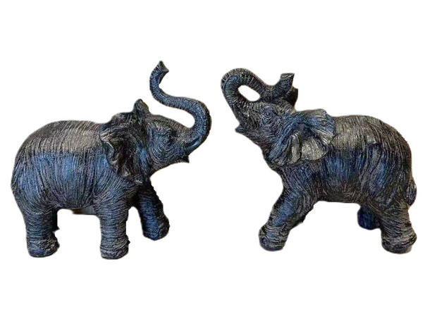 Elefant stående antikkgrå 24x15,5cm 2ass Vekt:500gr 