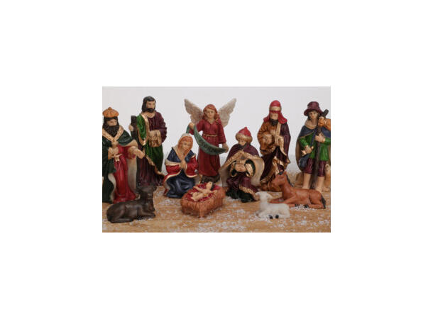 Krybbesett ass farger h:8-12cm 11 fig 