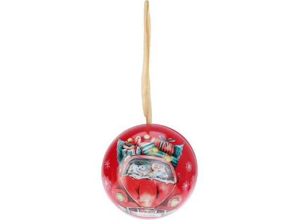 Metallboks julekule,stjerne,figur 7ass Display 36stk 