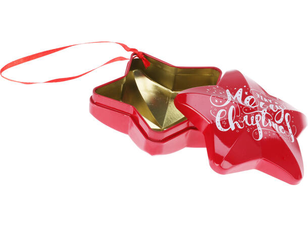 Metallboks julekule,stjerne,figur 7ass Display 36stk 