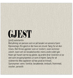 Serviett Definisjon Gjest beige/sort Lunsjserviett 20 stk 3-lags 33x33cm