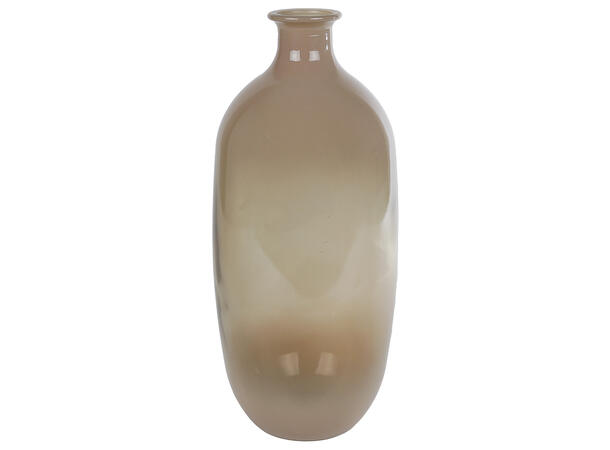 Vase Napoles beige/brunt glass 13x31cm 