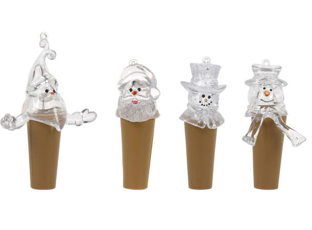 Vinkork Jul blank m/fargerik LED Display 24stk Batteri 3xLR44 inkl. 