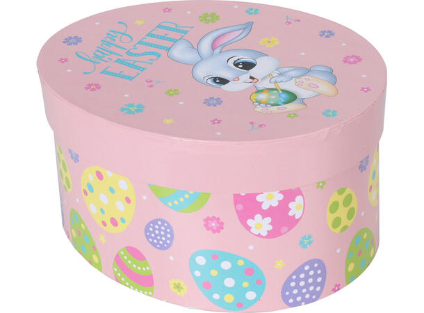 Boks eggform papir 13x16x8cm 3ass 9 stk i display 