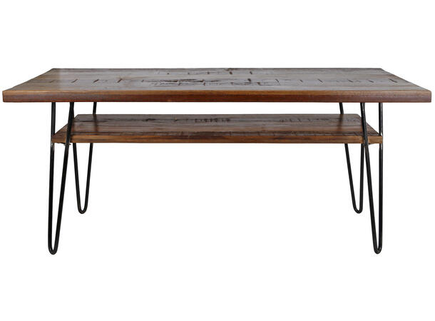 Bord natur tre sort metall 120x58x50cm 