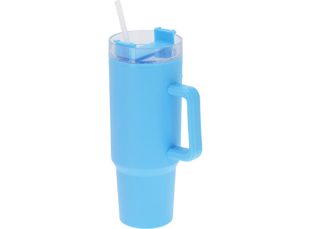 Drikkeflaske pastell 1,2 liter 31cm 4ass Inkl sugerør Vekt:305gram PP-materiale 