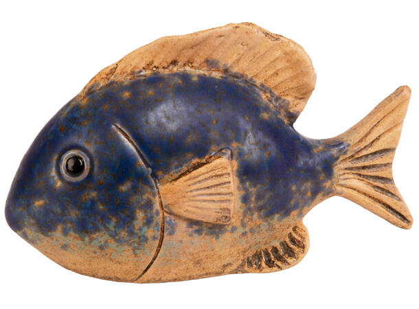 Fisk blå keramikk 15x6x9cm Forpakning: 6stk 