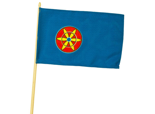 Flagg Kven 28x20cm trepinne:60cm Kvenfolkets flagg Kven-flagget 