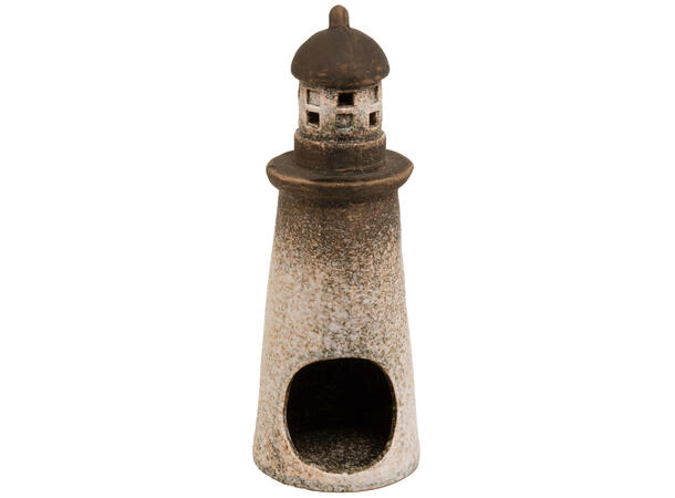 Fyrtårn telys beige keramikk 8,2x22,4cm Forpakning: 6stk 