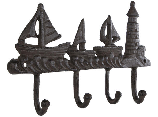 Knagg vegg havn sort jern 25,5x16,5x4cm 