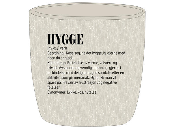 Krus definisjon hvit m/sort Hygge 330ml 8,2x9,3cm 200g 