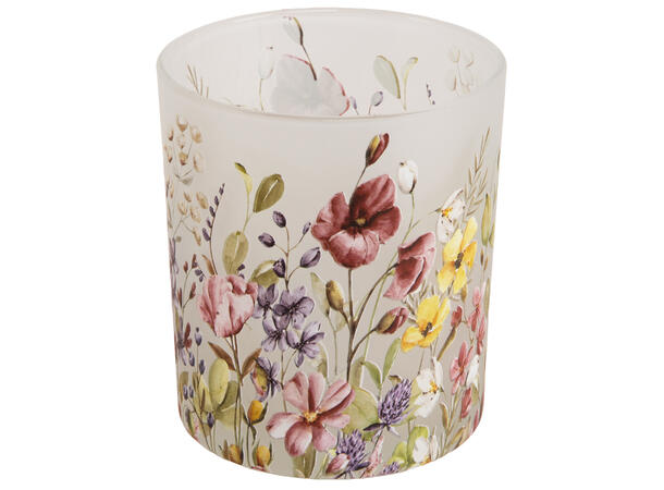 Lysglass frostet stemning 8,8x8,8x10cm 