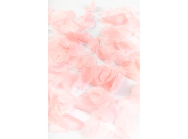 Roseblad strø 144stk lys rosa Pakke: 21x15x1cm 144stk Polyesterstoff 