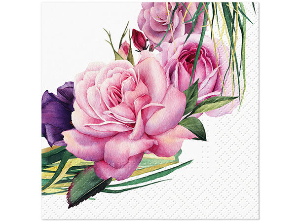 Serviett kaffe Gorgeous Wreath Kaffeserviett 20 stk 3-lags 25x25cm 