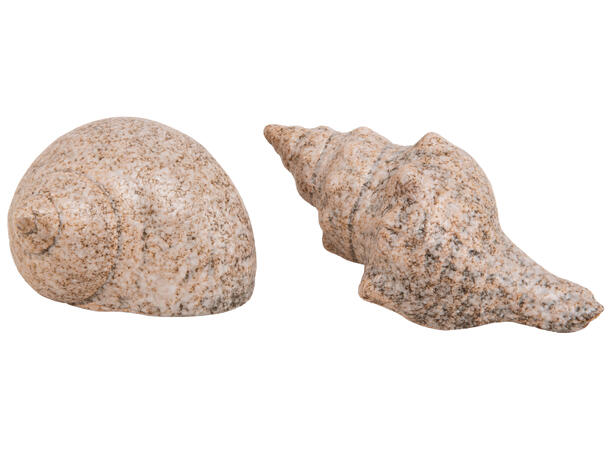Skjell beige keramikk 10x5x4,3cm 2ass Display: 12stk 
