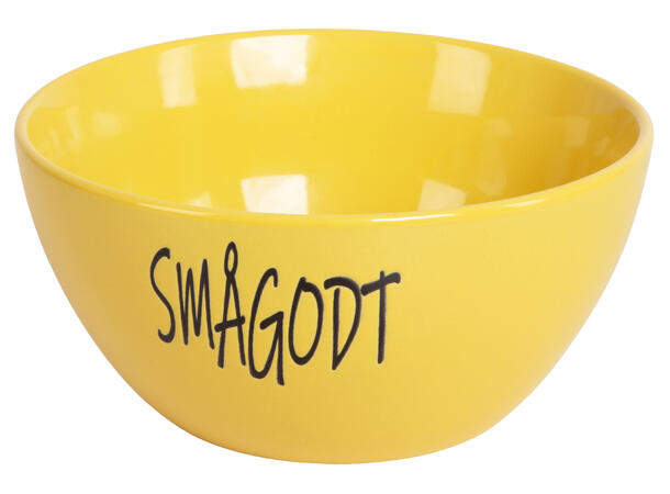 Skål keramikk gul Smågodt 15,5x7,5cm 500gram Volum:5-7dl 