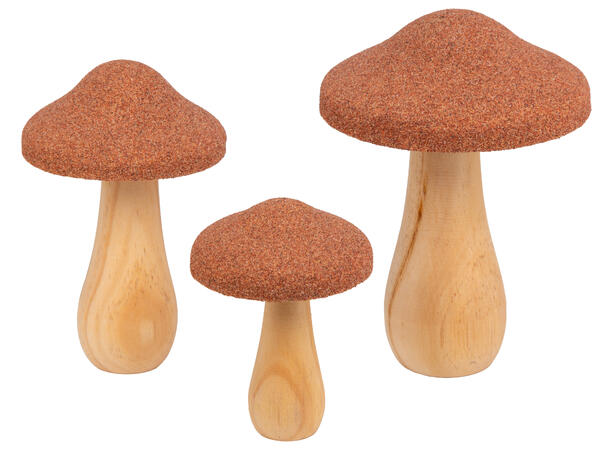 Sopp tre natur terrakotta sand topp Forpakning: 12stk  8,5x12,5cm 