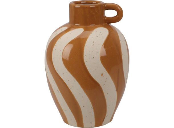 Vase keramikk 13x19cm brun/sort 2ass Vekt:700gram 
