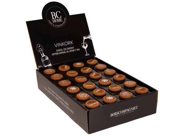 Vinkork Terapi Cognac 6 assortert Display 48stk Str 3,8x2,8cm 