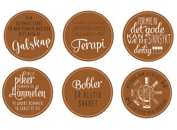 Vinkork Terapi Cognac 6ass Display 48stk Str 3,8x2,8cm 