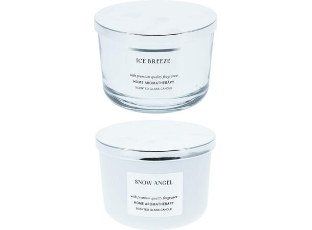 Duftlys i matt glass 11x8cm Brenntid 18t 