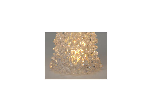 Juletre blank varmhvit LED 7x10cm Display 12stk Batteri 3xAG10 Inkl. 