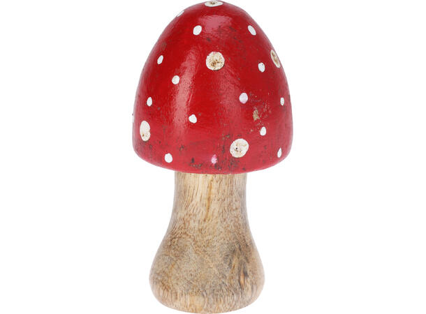 Sopp mangotre natur rød topp h:10cm 2ass 