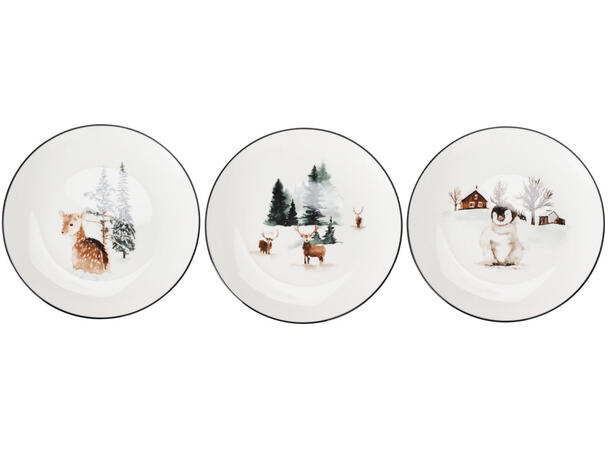 Tallerken porselen Vinterland 19cm 3ass 