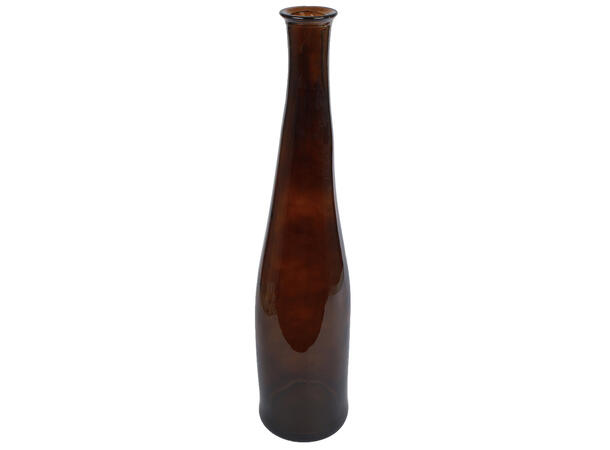 Vase flaske resirkulert brun 18x18x80cm 