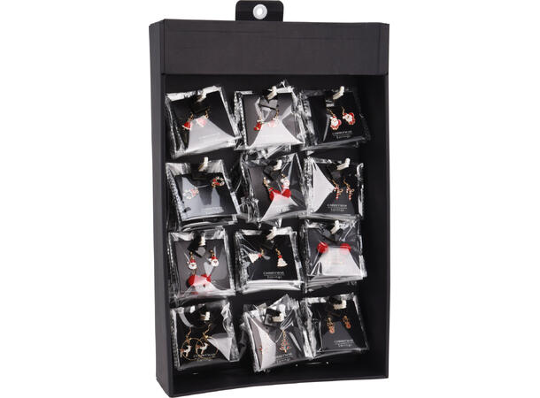 Øredobber juledesign nikkelfri 12ass Display 72stk 