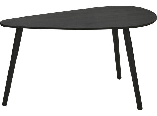Bord sidebord sort foliert MDF s/2 60x30x35,80x40x40cm 