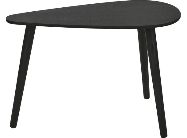 Bord sidebord sort foliert MDF s/2 60x30x35,80x40x40cm 