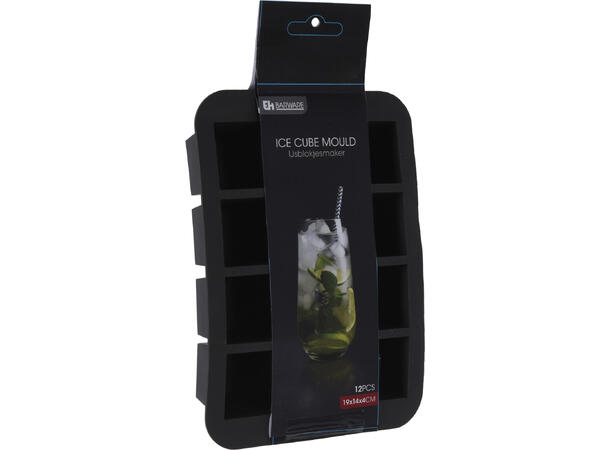 Brett for 12 isbiter grå 19x14x4cm Silikon Vekt 110gr 