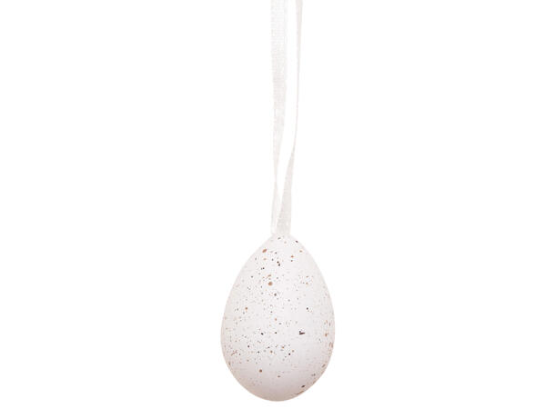Egg henge hvite 2,5x4cm 6stk 