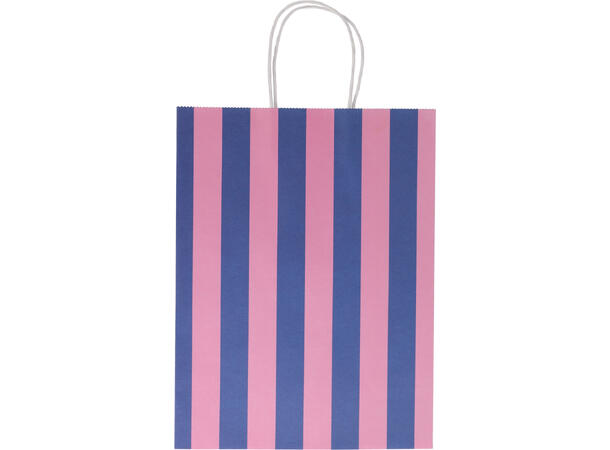 Gavepose rutet/stripet 25x12x23cm 4ass Forpakn: 12stk. Vekt:140gram Kraftpapir 