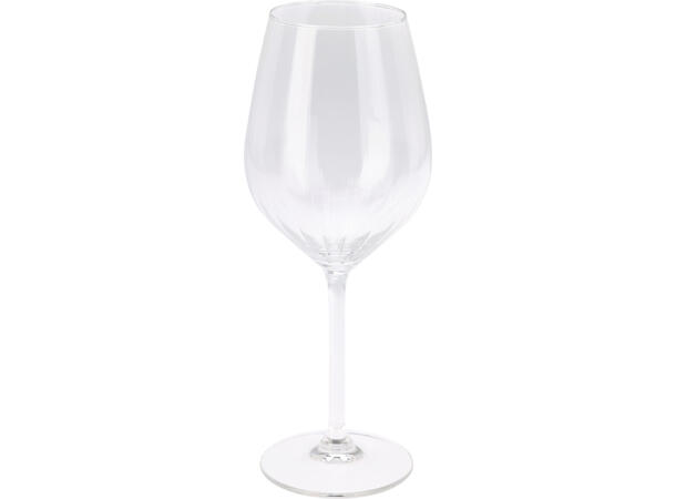 Glass stripet vinglass 6x23cm 500ml 4stk 