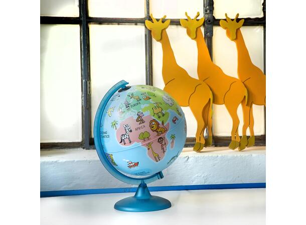 Globus Barn Mappa&Mondo d:25cm h:37cm LED:1,2W Batteri:3xAAA Fargekartlegging 