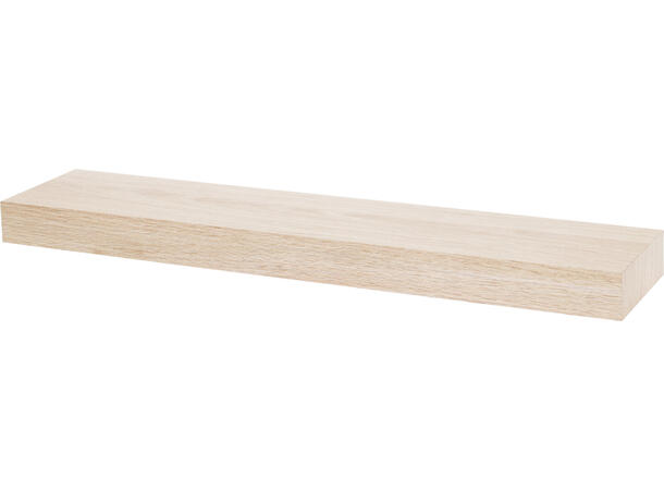 Hylle MDF eikefa. m/LED-lys 60x40x12,5cm Batteri: 2xAA ikke inkludert 
