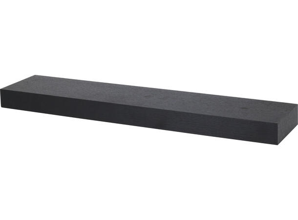 Hylle MDF sort m/LED-lys 60x4x12,5cm Batteri: 2xAA ikke inkludert 