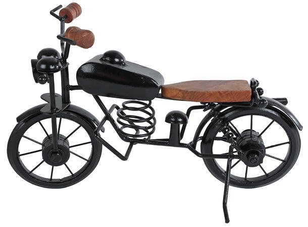 Motorsykkel sort metall 30x13x18cm 