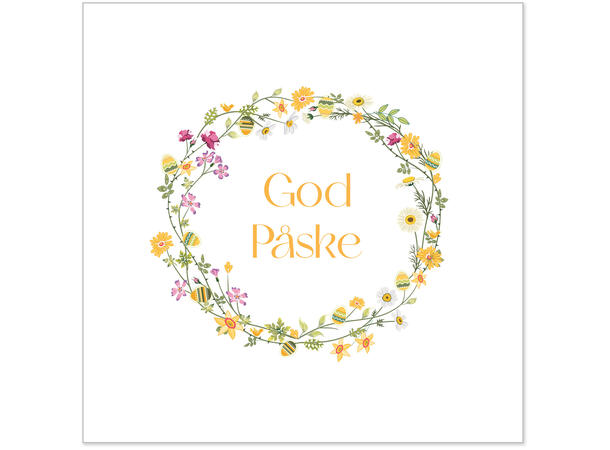 Serviett God Påske krans Lunsjserviett 20 stk 3-lags 33x33cm 